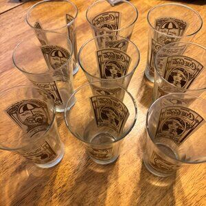 Vintage Coca Cola Glasses. Carl's Jr. 1980